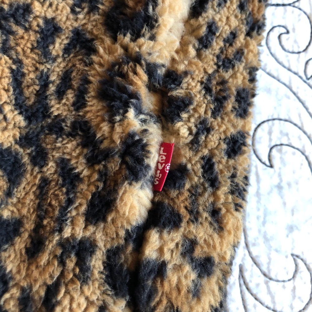 Levi’s Women's Moto Jacket Leopard Print Faux M - Picture 15 of 16